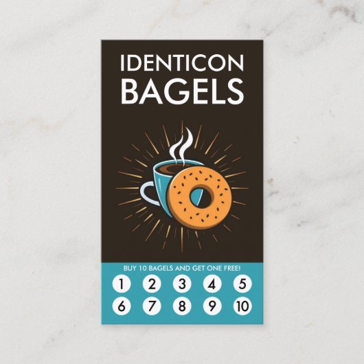 Bagel Loyalty Punch Card ロイヤリティカード (正面)
