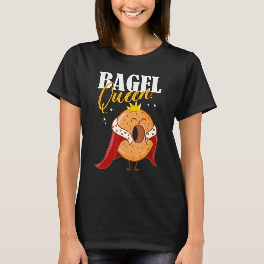 Bagels Food Tee Bagel Queen Tシャツ (正面)