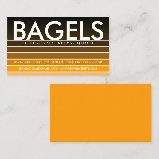 BAGELS orange swatch 名刺 (正面/裏面)