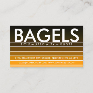 BAGELS orange swatch 名刺