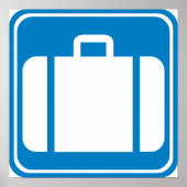 Baggage Check / Claim Highway Sign ポスター (正面)