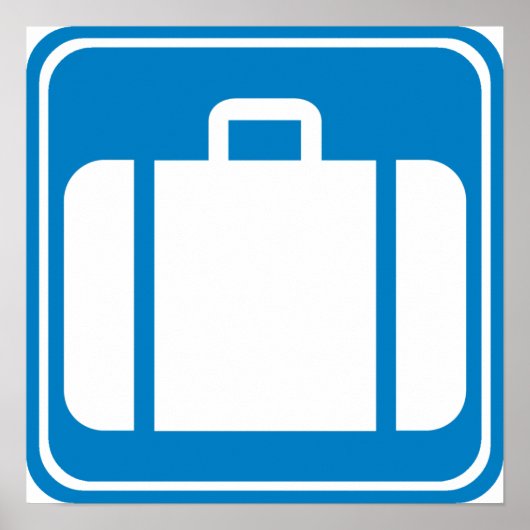 Baggage Check / Claim Highway Sign ポスター (正面)