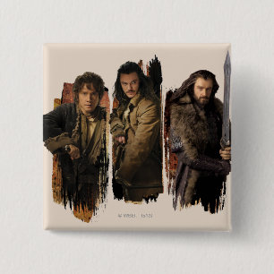 BAGINS™、BARD THE BOWMAN™、およびTHORIN OAKENSHIELD™ 缶バッジ