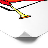 Bagpipe,赤と茶色のグラフィックイメージデザイン ポスター (角)