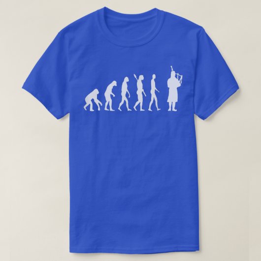 Bagpipe Evolution Bagpiping Scottish Bagpiper Musi Tシャツ (デザイン正面)