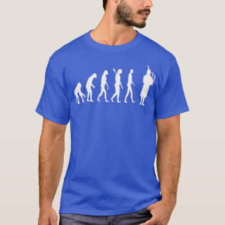 Bagpipe Evolution Bagpiping Scottish Bagpiper Musi Tシャツ