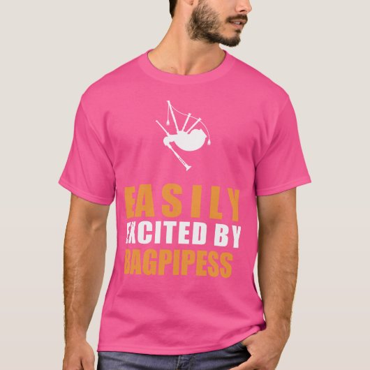 Bagpipe Fanatic:調和のとれたBlasで簡単に興奮 Tシャツ (正面)