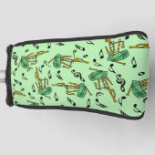 Bagpipe Music Notesパターン ゴルフヘッドカバー (正面)