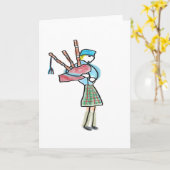 Bagpipe Playing カード (黄色い花)