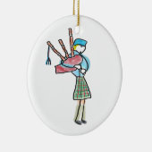 Bagpipe Playing セラミックオーナメント (右)