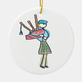 Bagpipe Playing セラミックオーナメント