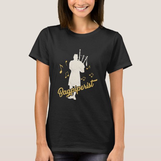 Bagpiperist Bagpipe Scotsman Bagpiper Tシャツ (正面)