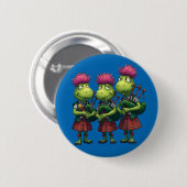 Bagpipers for Burns Supper Scottish 缶バッジ (正面&裏面)