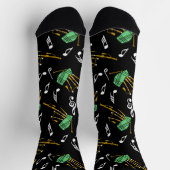 Bagpipesミュージックノートパターン ソックス (上部)