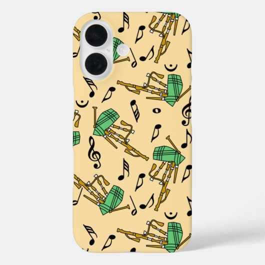 Bagpipesミュージックノートパターン Case-Mate iPhoneケース (裏面)