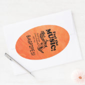 Bagpipes感じ The Music Ovalステッカー 楕円形シール (封筒)