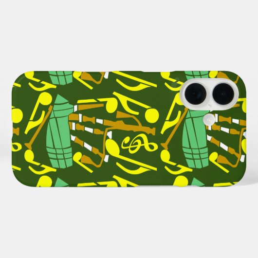 Bagpipes Yellow Music Notes Case-Mate iPhoneケース (裏面 (横))