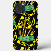 Bagpipes Yellow Music Notes Case-Mate iPhoneケース (裏面)