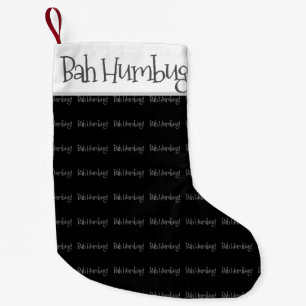 Bahのばかばかしい白黒クリスマスのストッキング スモールクリスマスストッキング