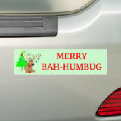 Bahのメリーなばかばかしいトナカイのおもしろいなクリスマス バンパーステッカー (車上)