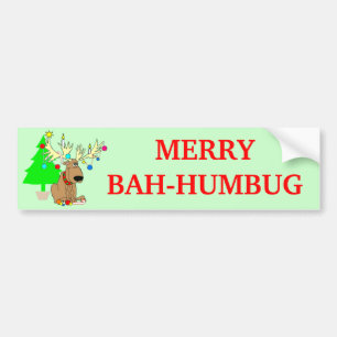 Bahのメリーなばかばかしいトナカイのおもしろいなクリスマス バンパーステッカー