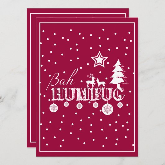 Bahの詐欺のクリスマス 招待状 (正面/裏面)