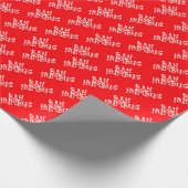 Bahの赤いばかばかしいクリスマスの包装紙 ラッピングペーパー (角)