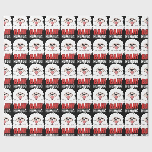 Bahばかばかしいアンチクリスマスのクリスマスの包装紙 ラッピングペーパー (シーム)