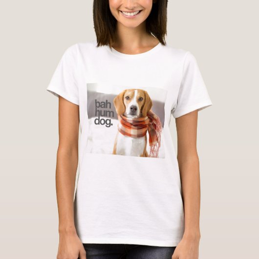 "Bahハム雑音犬"のビーグル犬 Tシャツ (正面)