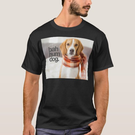 "Bahハム雑音犬"のビーグル犬 Tシャツ (正面)