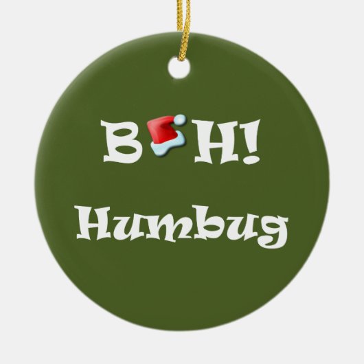 Bah! ばかばかしいクリスマスの装飾 セラミックオーナメント (正面)