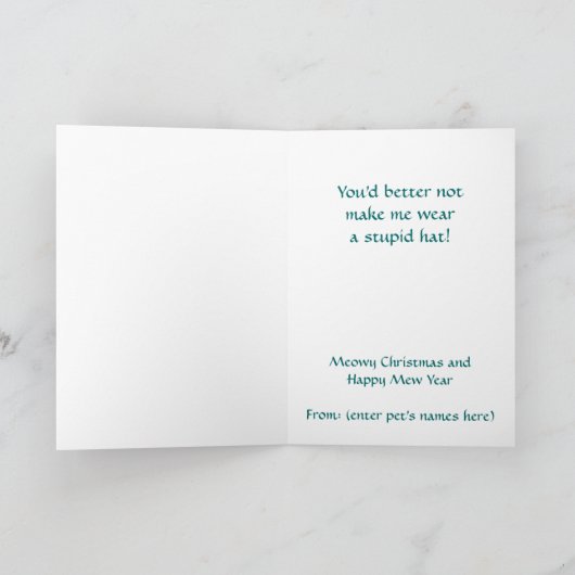 Bah! ばかばかしい! -猫の休日の挨拶状 シーズンカード (内部)