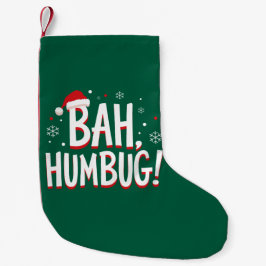 Bah Humbug おもしろい サルカスティック 怒りん坊 クリスマス 冬の休日 スモールクリスマスストッキング