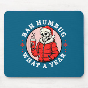 Bah Humbug スカルハット サンタのキャンディ クリスマスパジャマ マウスパッド