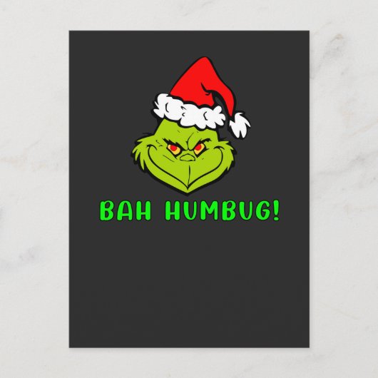 Bah Humbug スクロージ クリスマスカートゥーン ポストカード (正面)
