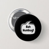 Bah Humbug 吹き出し Tシャツ 缶バッジ (正面&裏面)