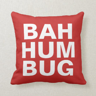 BAH HUMBUG – 赤が白 クッション