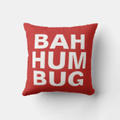 BAH HUMBUG – 赤の白 クッション (裏面)