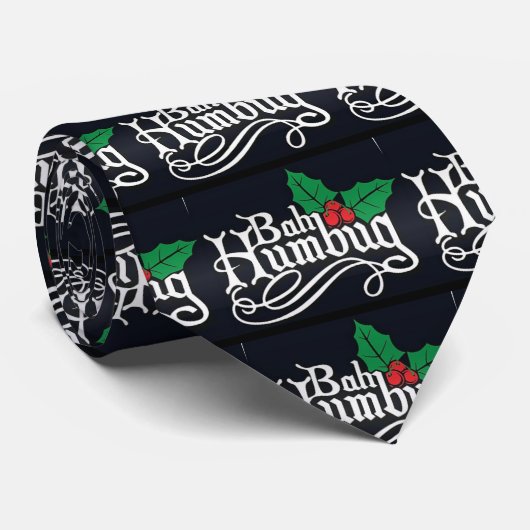 Bah Humbug Christmas Neck tie ネクタイ (ロール)
