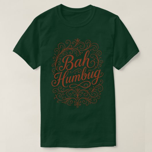 Bah Humbug Christmas Tシャツ (デザイン正面)