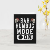 Bah Humbug Mode On -おもしろいクリスマスの不機嫌な態度 カード (黄色い花)