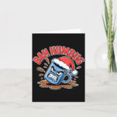 Bah Humbug Santa's Coffee Mug Sarcastic Christmas  カード (正面)