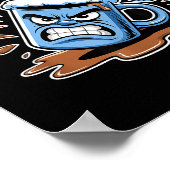 Bah Humbug Santa's Coffee Mug Sarcastic Christmas  ポスター (角)