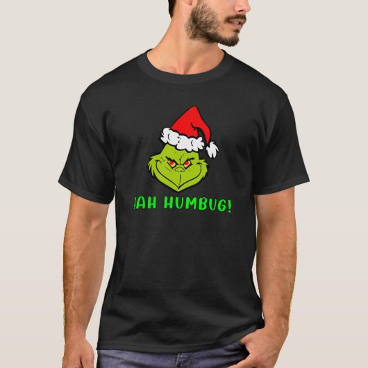 Bah Humbug Scrooge エッセンシャル クリスマス カートゥーン Tシャツ (正面)