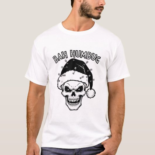 Bah Humbug Skull T-Shirt Tシャツ (正面)