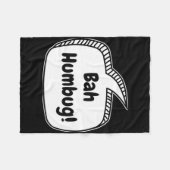 Bah Humbug Speech Bubble T Shirt  フリースブランケット (正面(横))