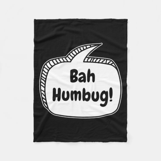 Bah Humbug Speech Bubble Toddler T Shirt  フリースブランケット (正面)