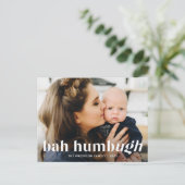 Bah Humbug Ugh Navyの写真おもしろい シーズンポストカード (スタンド正面)