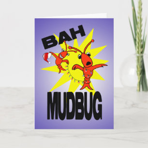 Bah MudbugのばかばかしいCrawfishのクリスマス シーズンカード
