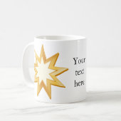 Baha'iシンボル、カスタマイズ可能 コーヒーマグカップ (正面左)